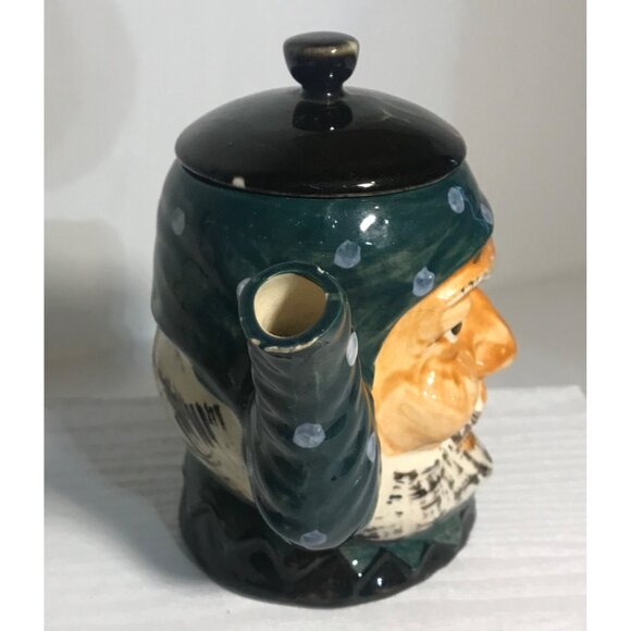 Pirate Teapot Vintage Shafford Hand Painted Ceramic Collectible Toby Style 5.75" - Picture 3 of 8